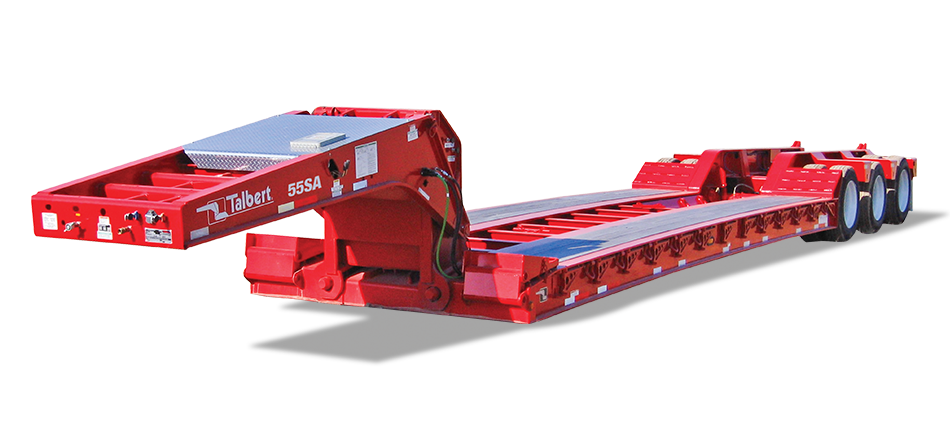 55SA Spread axle lowboy trailer