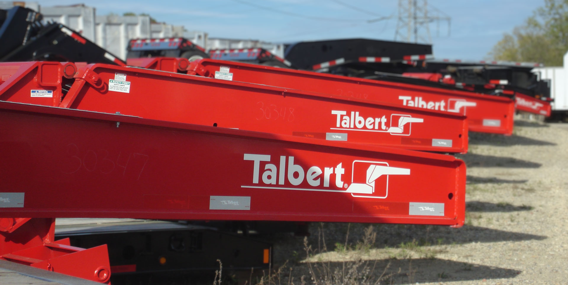 Talbert equipment trailer lineup Heavy haul equipment trailers